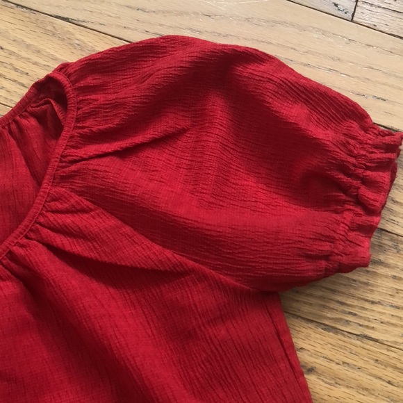 Madewell Texture and Thread Peasant Shirt - Lghtweight, Gathered Scoop-neck- - Picture 8 of 16